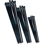 75 Clips und Binder im Kabelbinder-Set schwarz