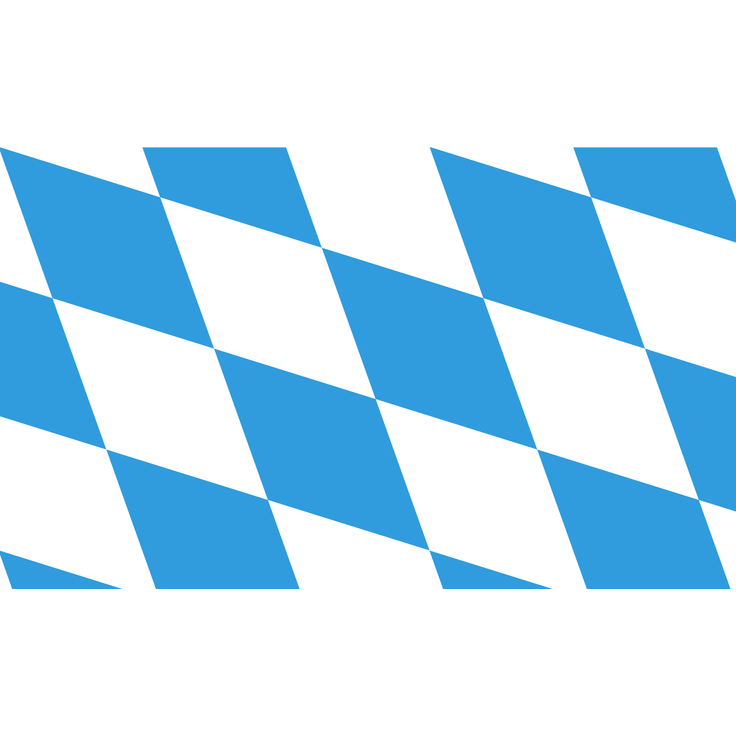 Flagge Bayern große Rauten 80 g/m² ca. 60 x 90 cm