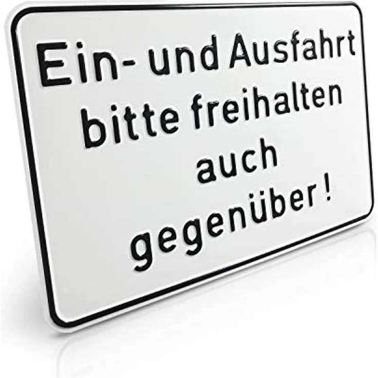 SafetyMarking Hinweisschild - Ein- und Ausfahrt bitte freihalten auch gegenüber! 11.5587