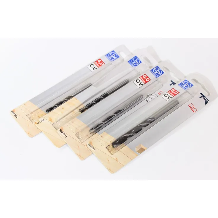 LUX Holzbohrer Set 4-teilig ø 4,5,6,8 mm CV Bohrer bohren Handwerk Werkzeug