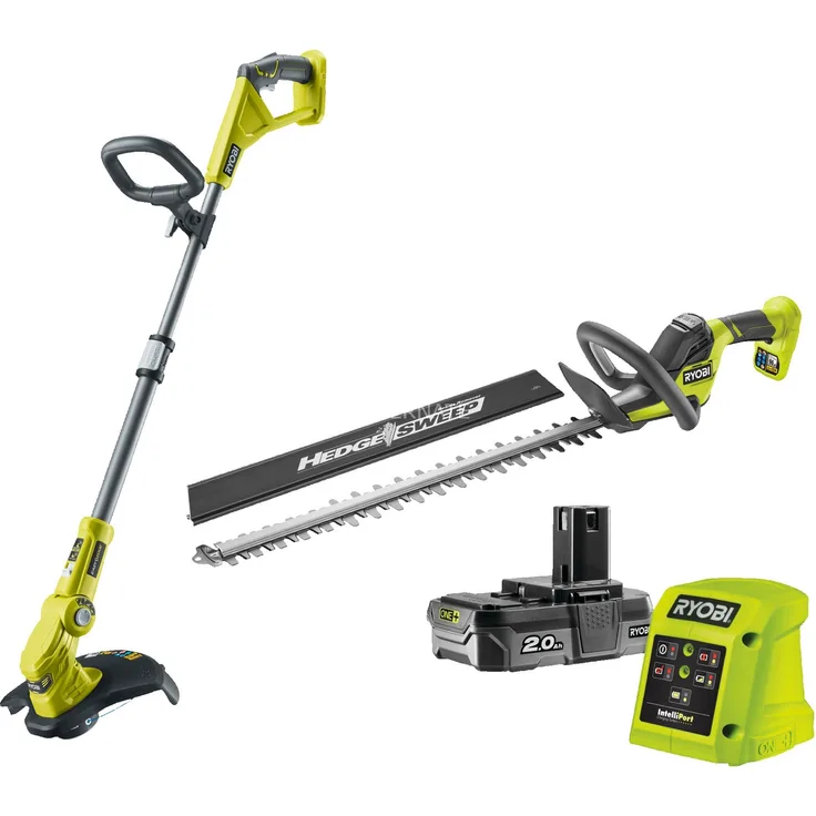 Ryobi ONE+ Akku-Kombo-Kit RY18LT18HTA-120, Rasentrimmer + Heckenschere - Preisvergleich