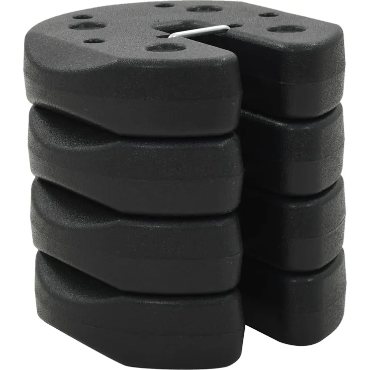 vidaXL Pavillon-Gewichte 4 Stk. Schwarz 220x30 mm Beton