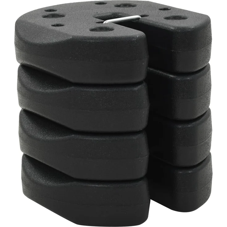 vidaXL Pavillon-Gewichte 4 Stk. Schwarz 220x30 mm Beton – Bild 1