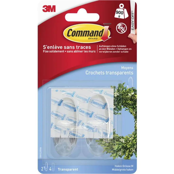 3M Command Haken M Transparent Inhalt 2St.
