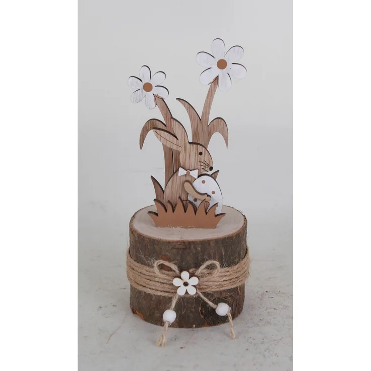 TrendLine Deko Hase auf Stamm 7,5 x 7 x 18 cm