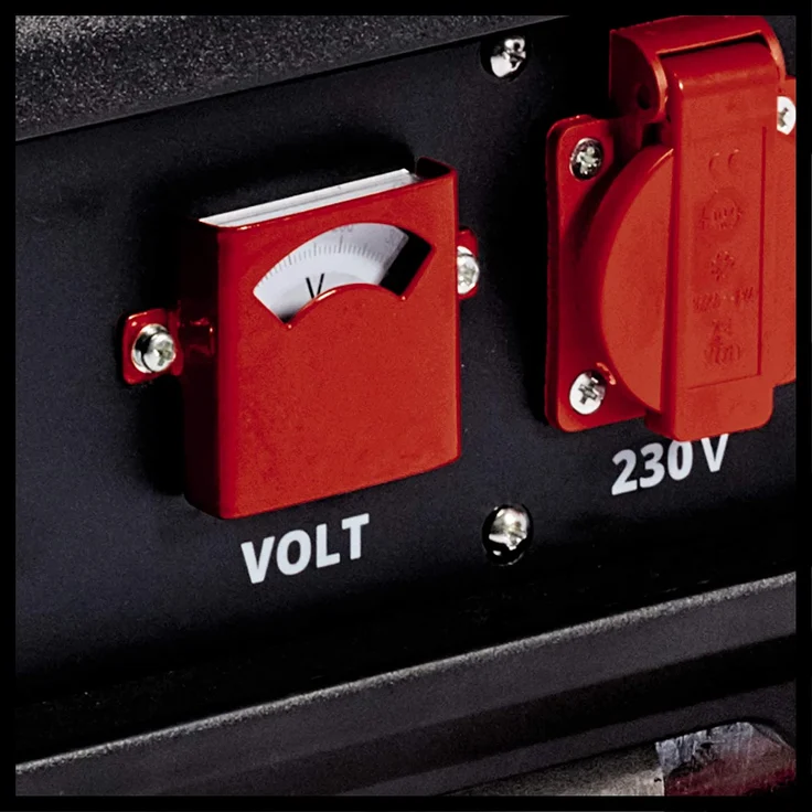 Einhell Stromerzeuger TC-PG 35-E5 (Benzin) (max. 3.100 W, emissionsarmer 4-Takt-Motor, 2x 230 V-Steckdosen, 15 l-Tank, AVR-Funktion, Überlastschalter, Ölmangelsicherung) – Bild 2