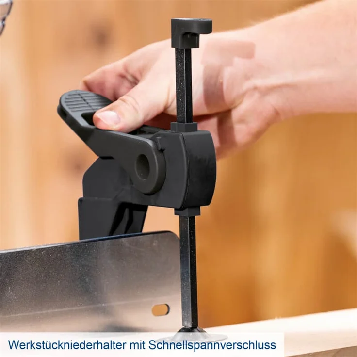 Scheppach Kapp-Zugsäge Gehrungssäge HM305SL mit Laser | XXL-Schnitthöhe max 180mm | Schnittlänge 340mm | Beidseitig 48°neigbarer Sägekopf | 230V 2000W | Ø305mm Sägeblatt | Posaunenauszug & Softstart – Bild 9