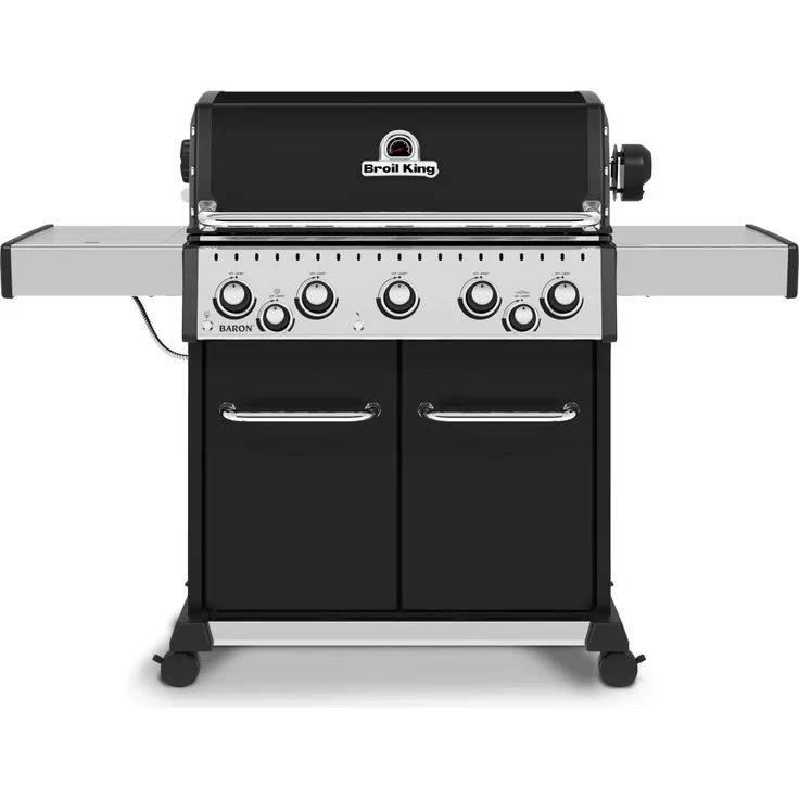 BROIL KING Baron 590 schwarz, Seitenbr + Heckbr. + Drehspieß - Preisvergleich