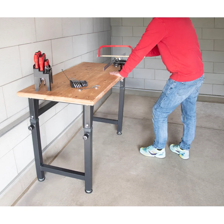 Höhenverstellbare Werkbank 85/95/105 cm mit starker 35 mm Arbeitsplatte – Bild 4