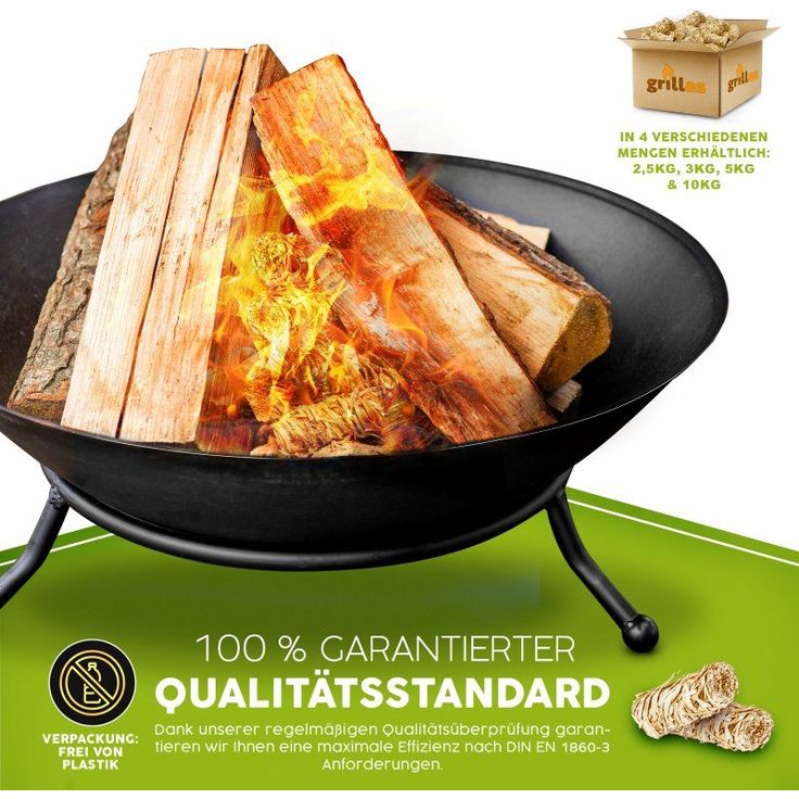 grillas BIO Anzünder Kaminanzünder Holzwolle Grillanzünder Holz Feueranzünder 2,5 kg – Bild 10