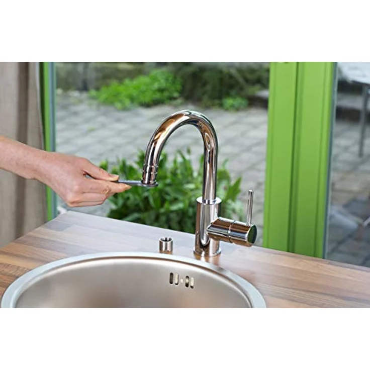 GARDENA Hahnverbinder für Indoor- Wasserhähne Hahnverbinder Kunststoff T-Stück 3/4" Außengewinde kompatibel mit allen gängigen Wasserhähnen mit M 24 x 1 Innen- und M 22 x 1 Außengewinde – Bild 6