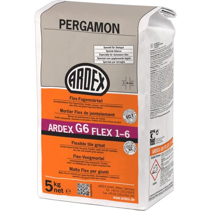ARDEX G6 Flex-Fugenmörtel 1-6 mm 5 kg - pergamon