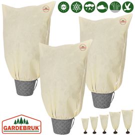 Gardebruk Kübelpflanzensack Reißverschluss Garten Frostschutzhaube Winterschutzhaube Pflanzenschutzhaube Frostschutzvlies Beige versch. Größen