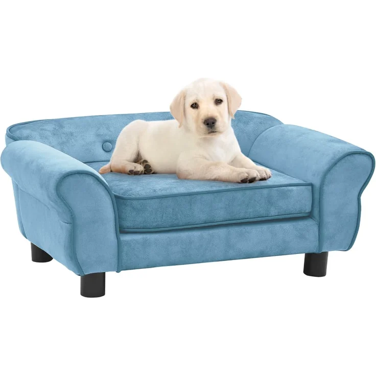 vidaXL Hundesofa Türkis 72x45x30 cm Plüsch – Bild 1