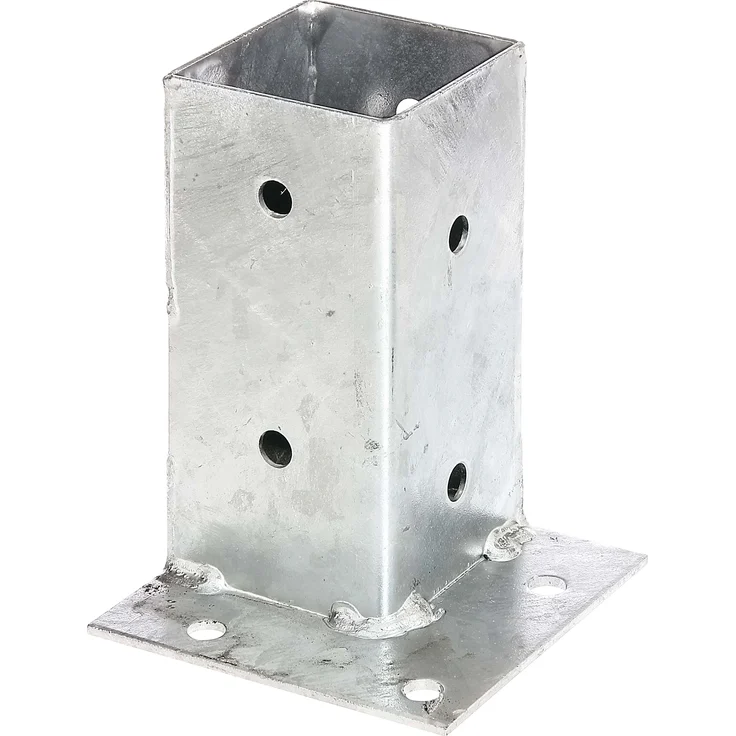 Alberts Aufschraubhülse | für die bündige Befestigung an Ecken | feuerverzinkt | 71 x 71 mm 
(211714) – Bild 1