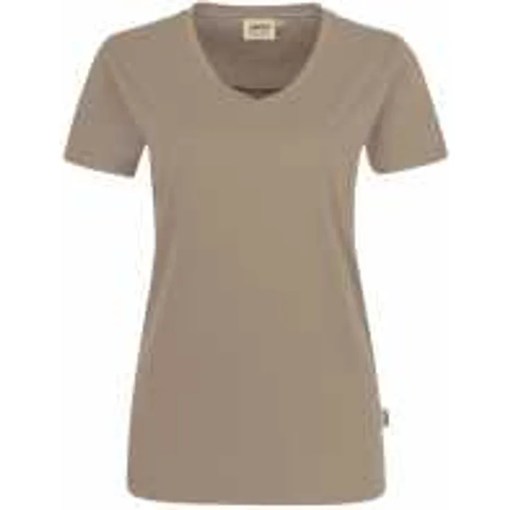 HAKRO Damen V-Shirt Mikralinar 181, khaki, 5XL