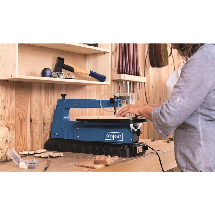 Scheppach Dekupiersäge DECO FLEX SL 230-240V 50Hz 90W | Schnitthöhe/-tiefe: 50 / 405 mm inkl. Variabler Drehzahl + Flexibler Welle – Bild 3