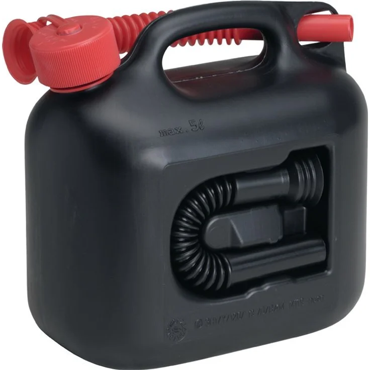 Kraftstoffkanister PREMIUM Inh.5l schwarz 2 Auslaufrohre – Bild 1
