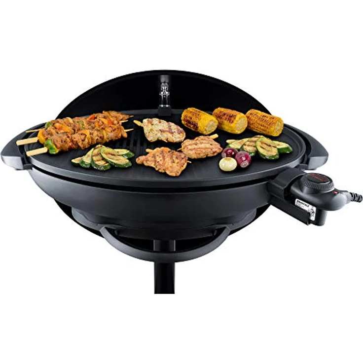 Steba VG 350 BIG Barbecue Säulengrill, Elektrogrill, mit praktischer Ablage, 55 x 41 cm Grillfläche – Bild 8