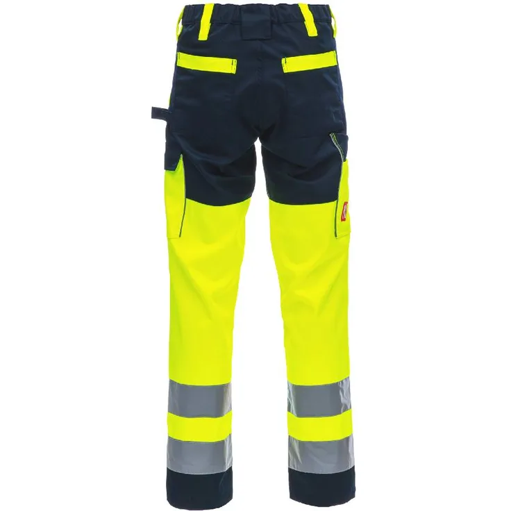 NITRAS MOTION TEX VIZ lange Warnschutz Arbeitshose | neongelb | Gr. 68