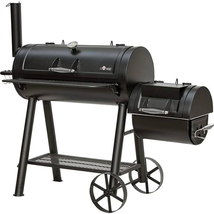 El Fuego Barbecue El Fuego Smoker Holzkohlegrill Buffalo Holzkohlegrillwagen BBQ Räucherofen, Grillfläche 99 x 46 cm – Bild 1