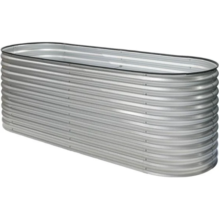 Westmann Hochbeet Grow Faster Silber 240 x 80 x 82 cm Verzinkter Stahl – Bild 2