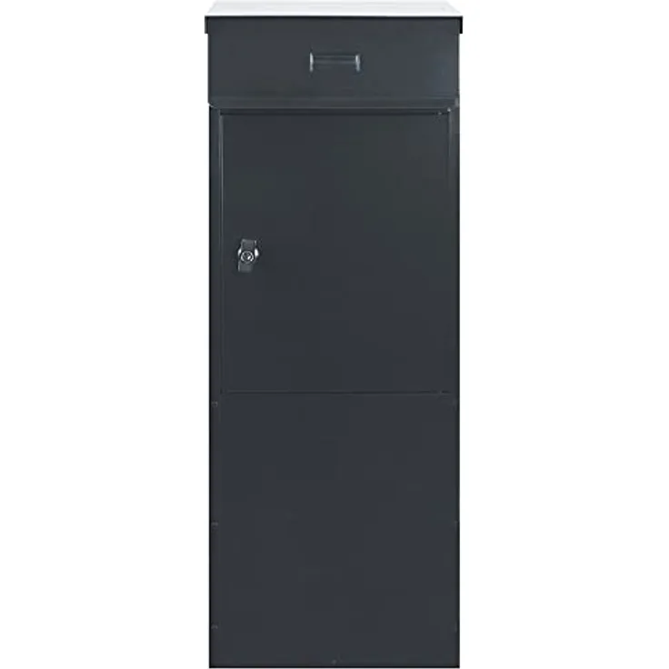 Safepost Standbriefkasten 855 Tiamat anthrazit-grau mit Edelstahldach