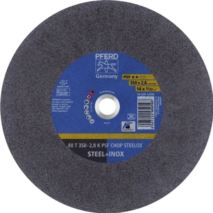 PFERD 80 T 350-2,8 K PSF CHOP STEELOX-25,4 69690001 Trennscheibe gerade 350 mm 25.4 mm 5 St. (69690001)
