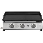 JUSTUS BBQ-Gas-Plancha Grilleau 3, 61 x 34 cm, Gasgrill mit 3 Grillzonen, je 2,5 kW Brennerleistung
