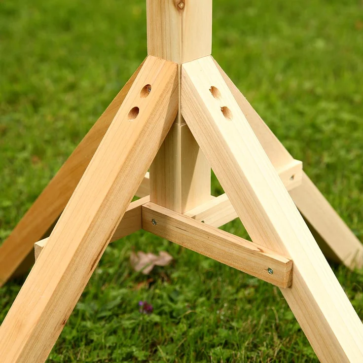 Vogelhausständer Ständer für Ihr Vogelhaus Futterhaus Vogelhäuschen Holz 1,05 m – Bild 3