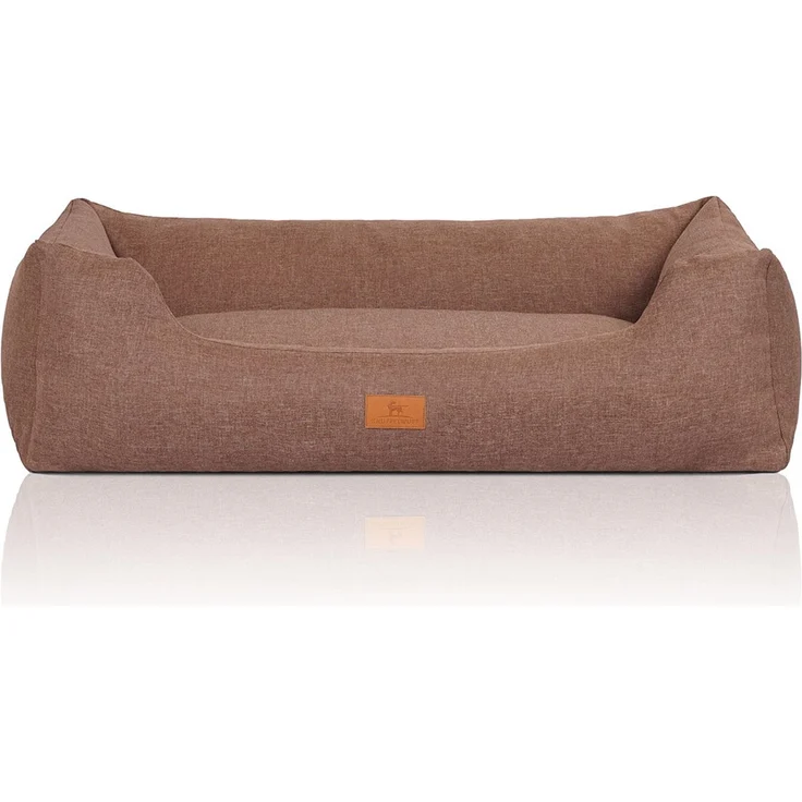 Knuffelwuff Hundebett Lotte Lichtbraun XL 105x75cm – Bild 1