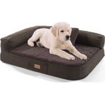 Odin Hundesofa Hundematte | waschbar | orthopädisch | rutschfest | atmungsaktiv | Memory-Schaum | Größe S (80 x 10 x 60 cm) Dunkelbraun
