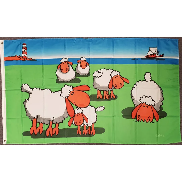 Flagge Schafe 80 g/m² ca. 90 x 150 cm