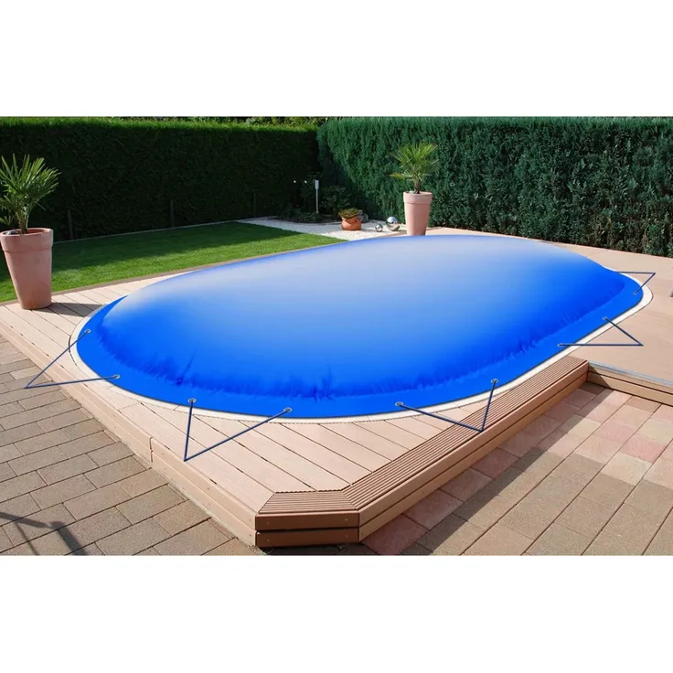 ANKO Aufblasbare Poolabdeckung für Ovalformbecken