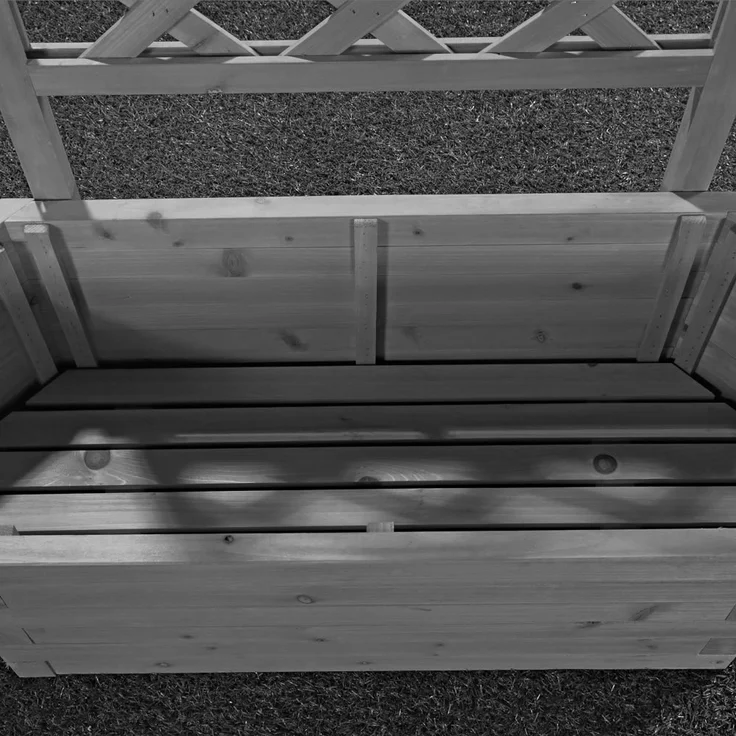 Mucola - Rankgitter Spalier Rosenbogen Rankhilfe Holz Rankkasten Rosengitter Pflanzkasten Blumenständer Pflanzkasten Blumenkübel Kübel - Schwarz – Bild 4