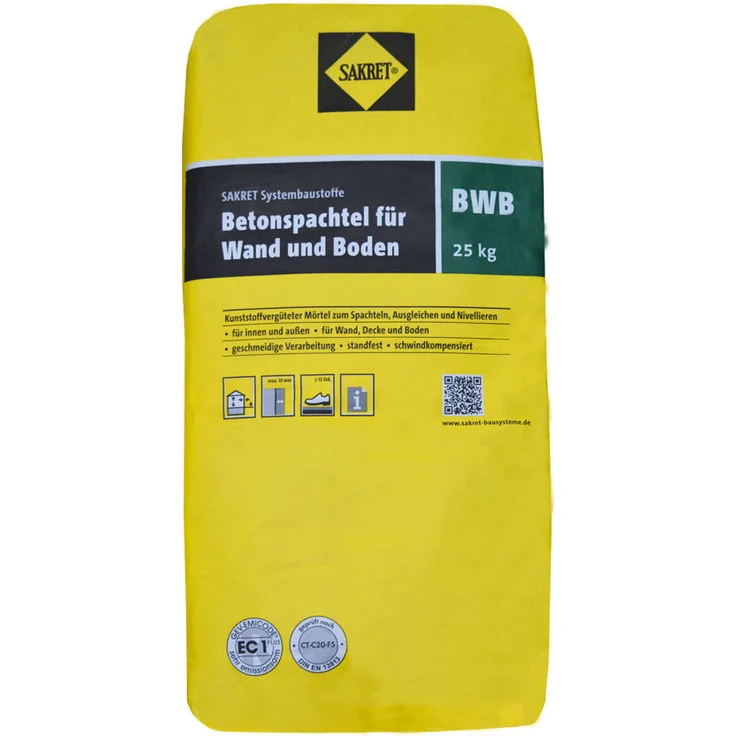 SAKRET Betonspachtel für Wand und Boden BWB 25 kg