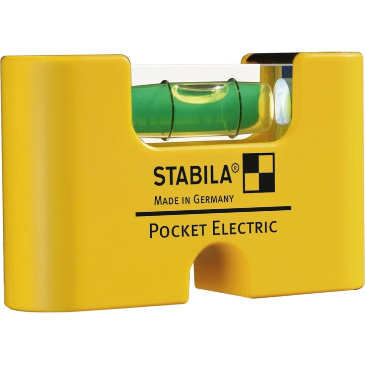 STABILA Mini-Wasserwaage Pocket Electric mit Gürtel-Clip, 7 cm, starker Seltenerd-Magnet, 1 Horizontal-Libelle, Made in Germany – Bild 3