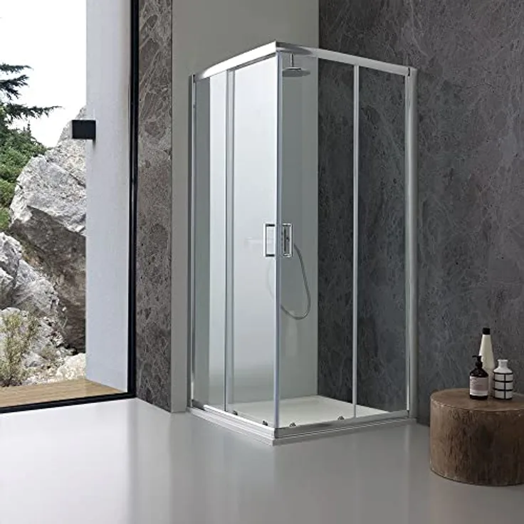 Duschkabine Modell Giada 80 X 80 Transparent Mit Schiebetüren