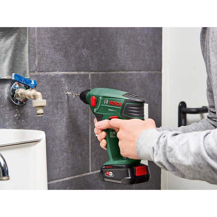 Bosch Uneo Maxx 060395230C Power for All 18V Akku-Bohrhammer 2,5 Ah ohne Akku ohne Ladegerät im Karton – Bild 7