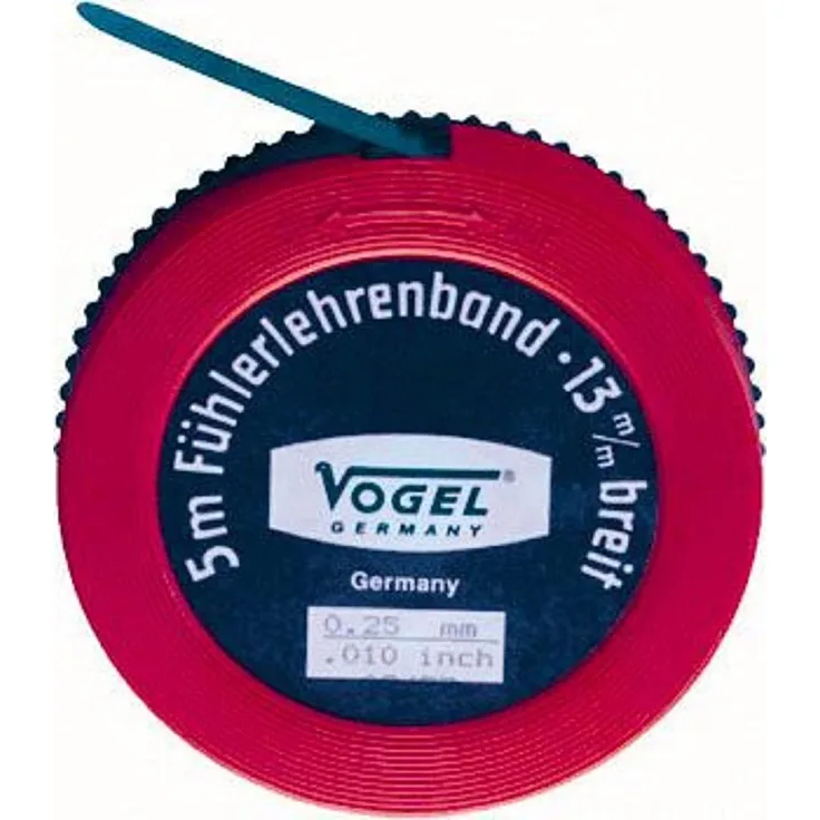 Vogel Germany Fühlerlehrenband 5 m Messbereich 0,10 mm Federstahl Kunststoffdose