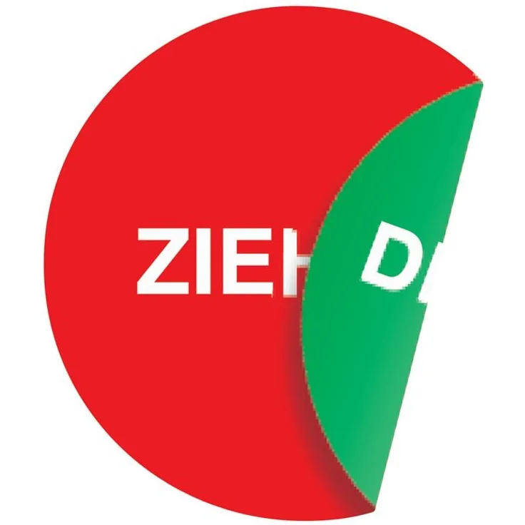 NORDWEST Handel AG Türaufkleber D.100 mmLxB Ziehen/Drücken Folie selbstkl.