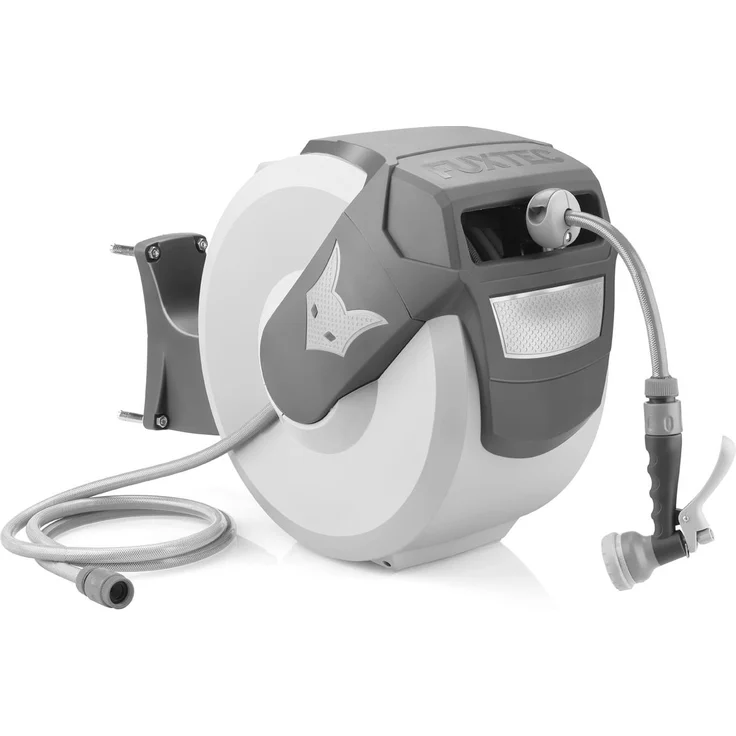 FUXTEC Wasserschlauchaufroller 30m rund FX-WSA30G Grau – Bild 1