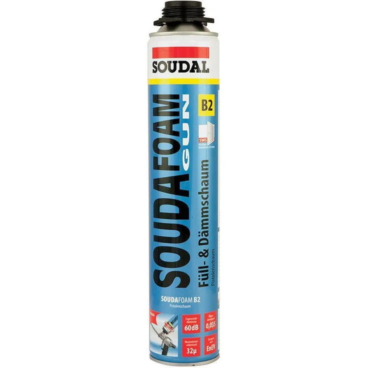 SOUDAL Pistolenschaum GUN B2 750 ml 89400855 1-K Polyurethanschaum – Bild 1