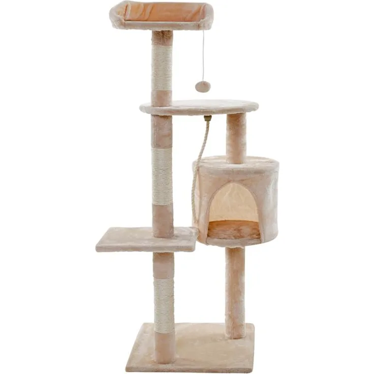 Kratzbaum Katzenbaum Katzenkratzbaum 112 cm Kletterbaum Spielbaum Beige