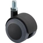 BS ROLLEN Kst.-Doppelrolle 40mm M8 x16,Gewindestift F76.040.G08