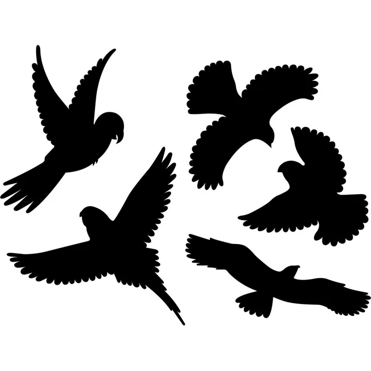 Gardigo Vogel Silhouetten 5 er Set