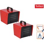 Toolland 2er SET Bauheizer 2 Stufen, 2000W, Bautrockner Heizgeräte Elektroheizer
