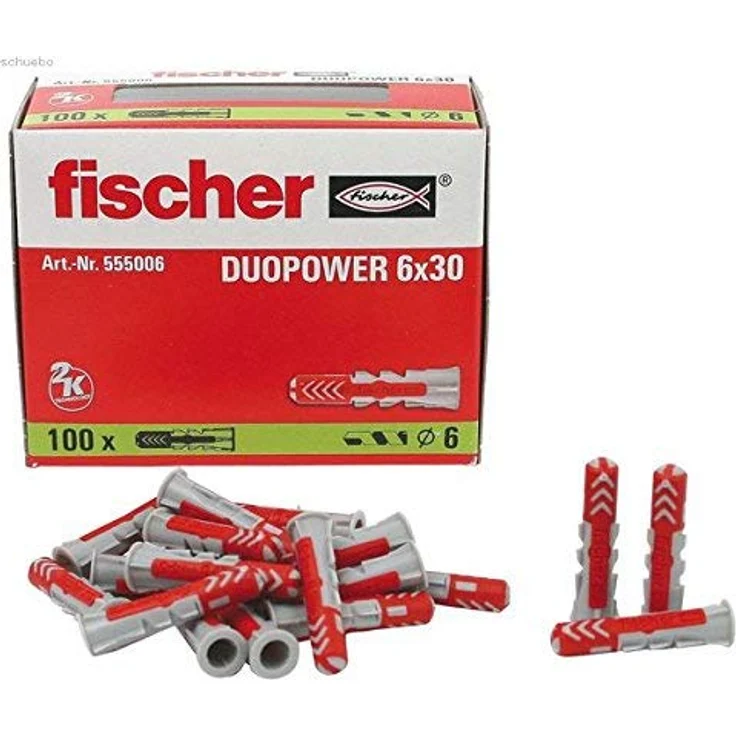 fischer 555010 Dübel, 50 Stück, Rot - Preisvergleich – Bild 4