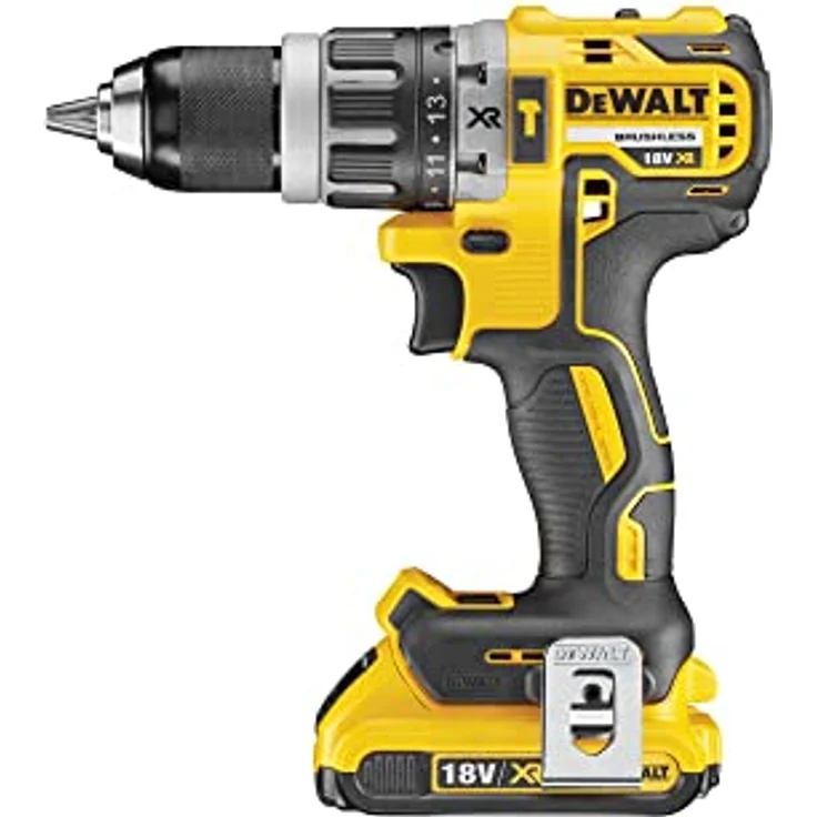DeWalt Akku-Schlagbohrschrauber- Akkuschrauber (18 Volt,15-stufiges Drehmomentmodul,13 mm Schnellspann-Bohrfutter,LED-Arbeitslicht, mit Zubehör) DCD796D2 – Bild 2