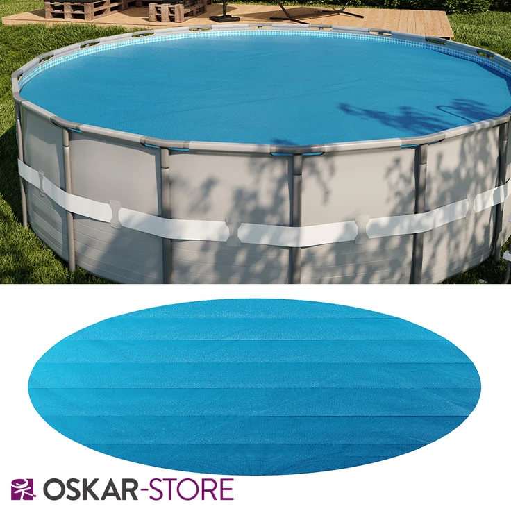 Oskar Solarfolie Pool rund 457cm Solarplane 400µ My Poolheizung Solarabdeckplane – Bild 1